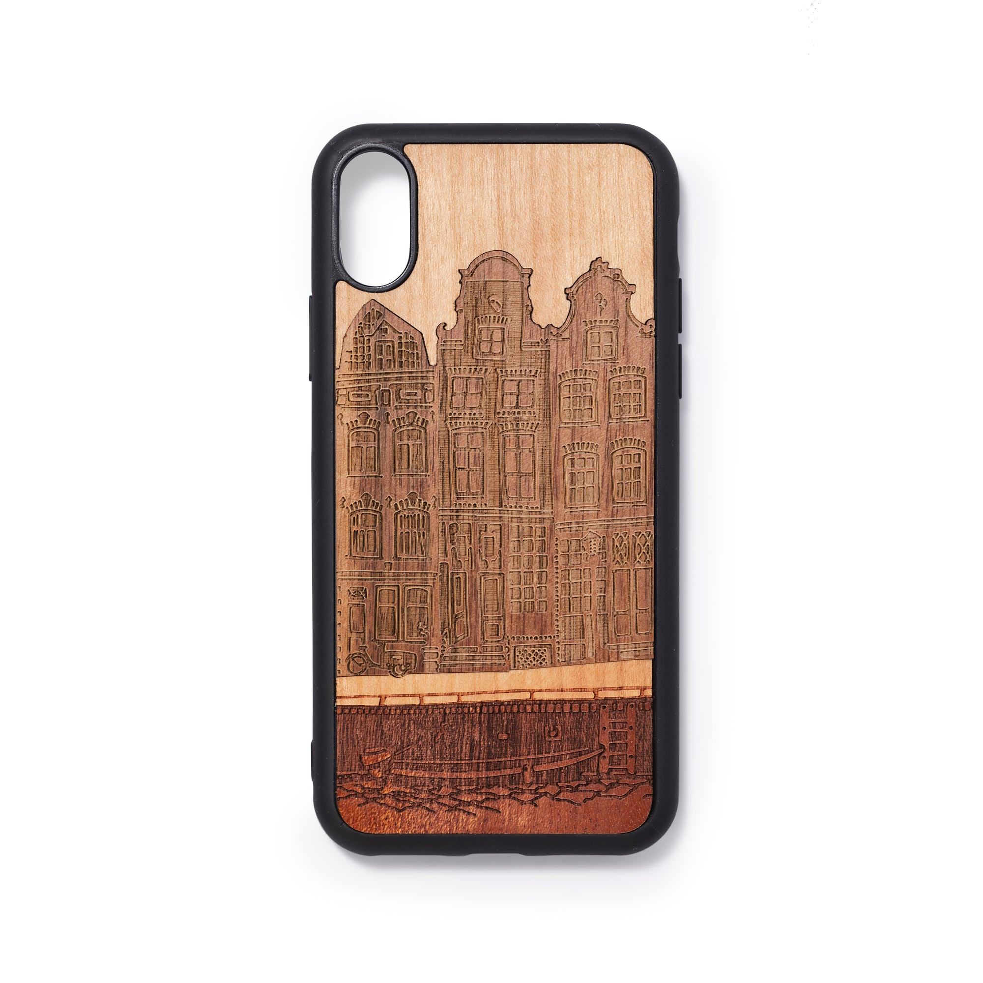 Wooden Iphone X back case house design - Woodstylz