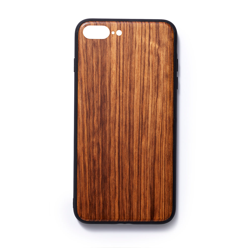Wooden Iphone 6,7 and 8 plus back case zebrano slim fit - Woodstylz