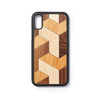Wooden Iphone X/XS back case block design - Woodstylz