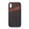 iPhone  X back case leather and walnut - Woodstylz
