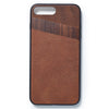 iPhone 7 and 8 plus back case leather and wood - Woodstylz
