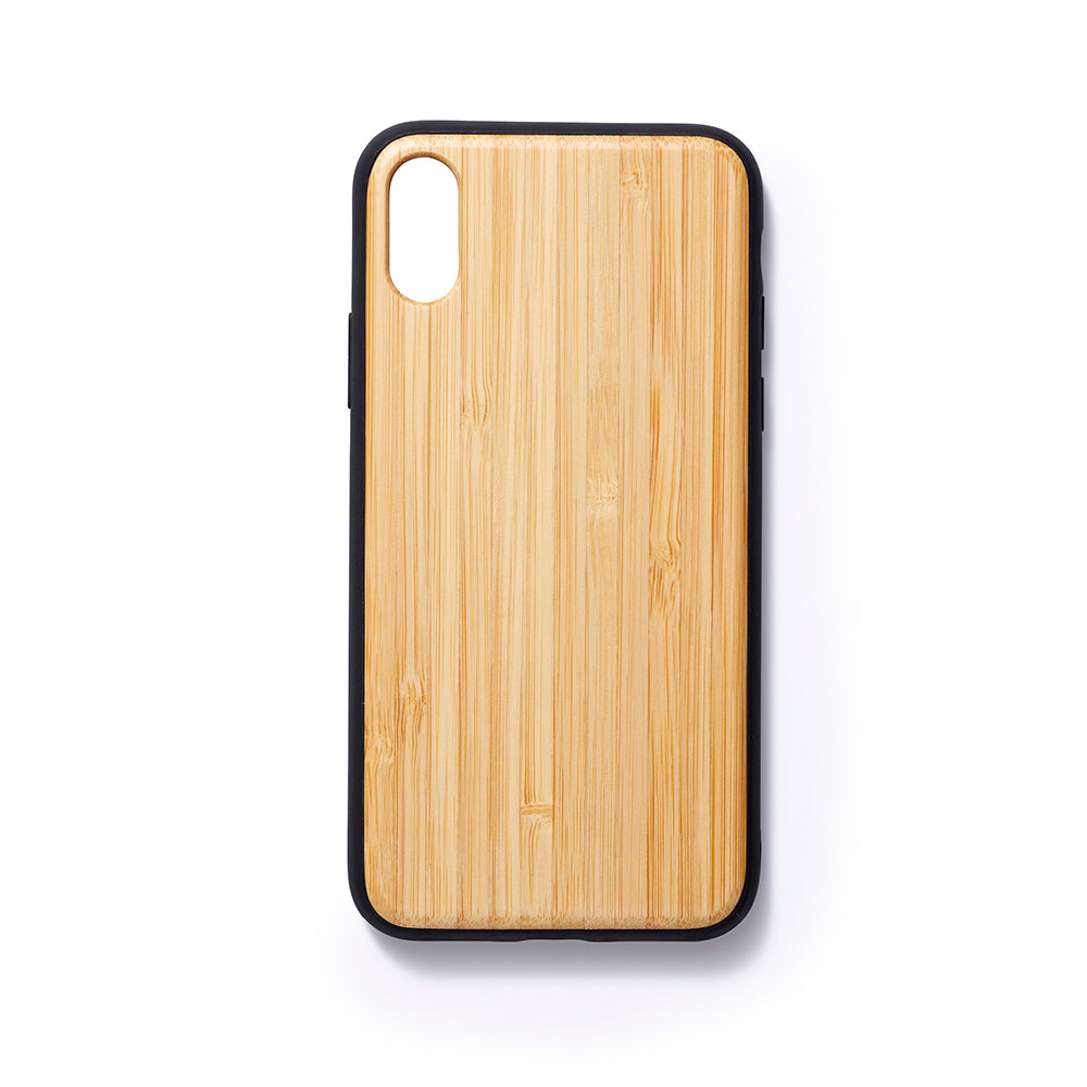 Wooden Iphone X slim fit back case bamboo - Woodstylz